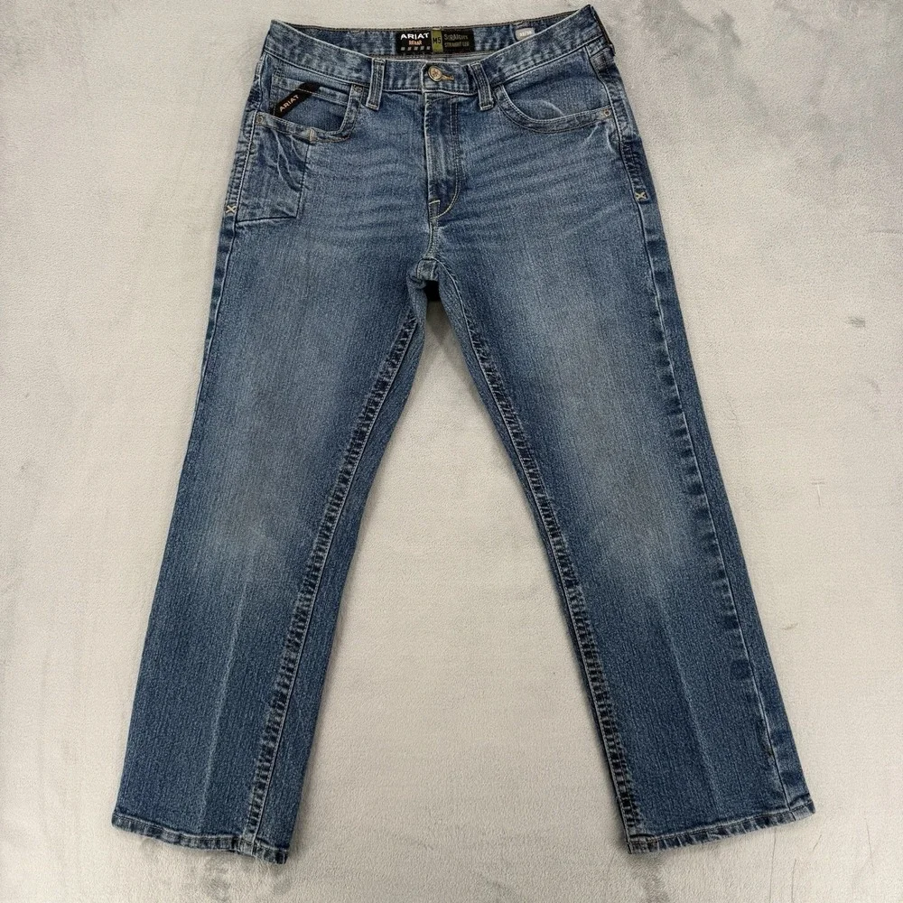 Ariat Rebar M5 Jeans Straight Straight Leg Mens Size 32 / 30 Blue Denim Workwear